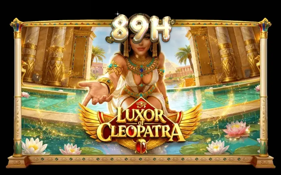 Interface do jogo de slot Luxor of Cleopatra com símbolos egípcios e design luxuoso